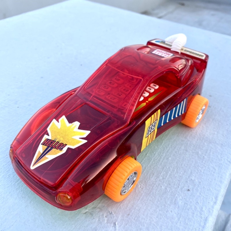 「古厝GU CHU」復古透明紅玩具❤️❤️音樂電話汽車🚘☎️
