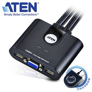 ATEN 宏正 2埠USB KVM 多電腦切換器 CS22U