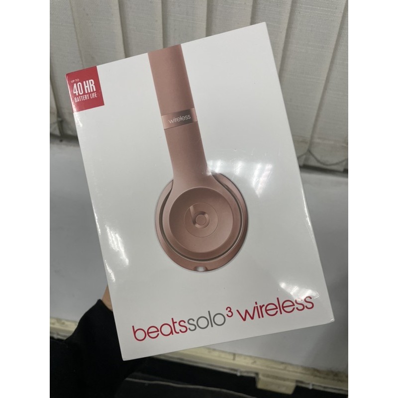Beats solo3 wireless 頭掛式耳機-玫瑰金 型號：A1796