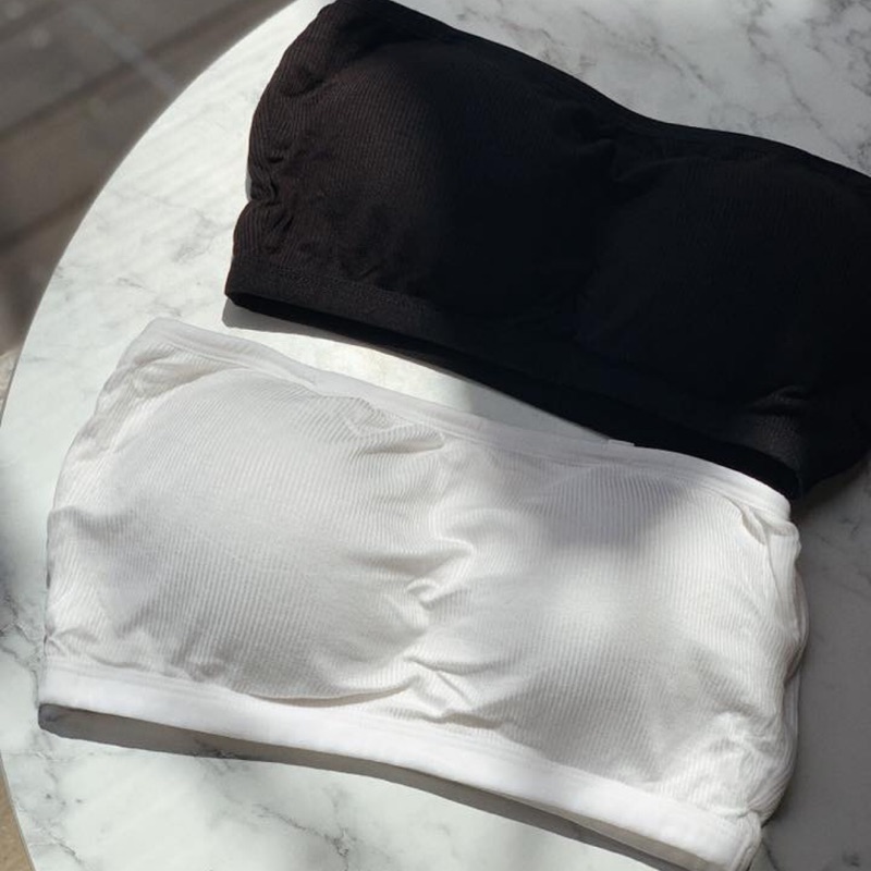 韓國🇰🇷平口罩杯小可愛 bra top 全新未穿！售黑色