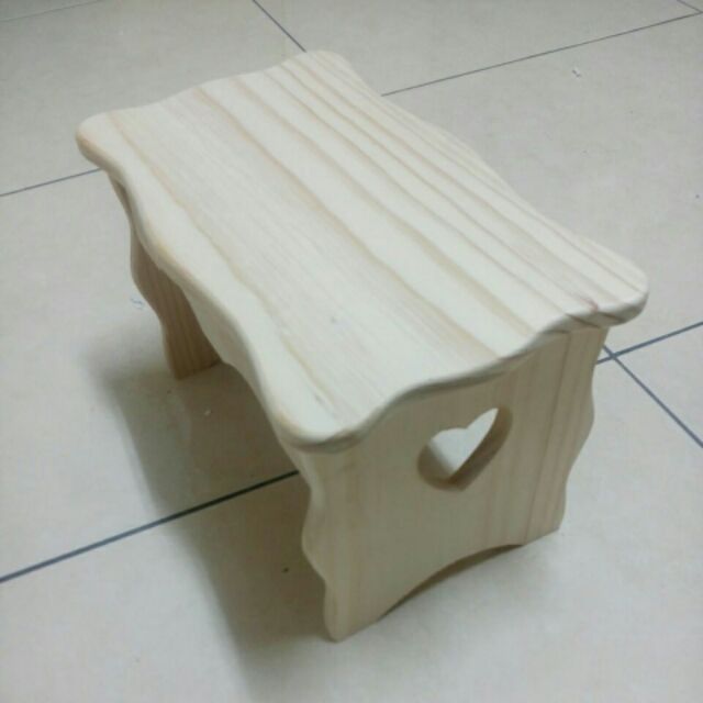 愛心造型原木椅 松木椅 板凳椅 Made In Taiwan