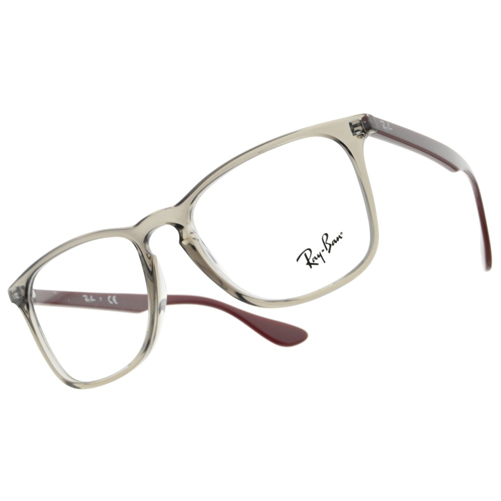 RAYBAN 光學眼鏡 RB7074 8083-52mm 潮流撞色透明款 眼鏡框 -金橘眼鏡