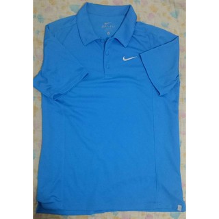NIKE 抗UV 透氣 休閒 運動 短袖T恤 POLO衫 藍 M 405959-465