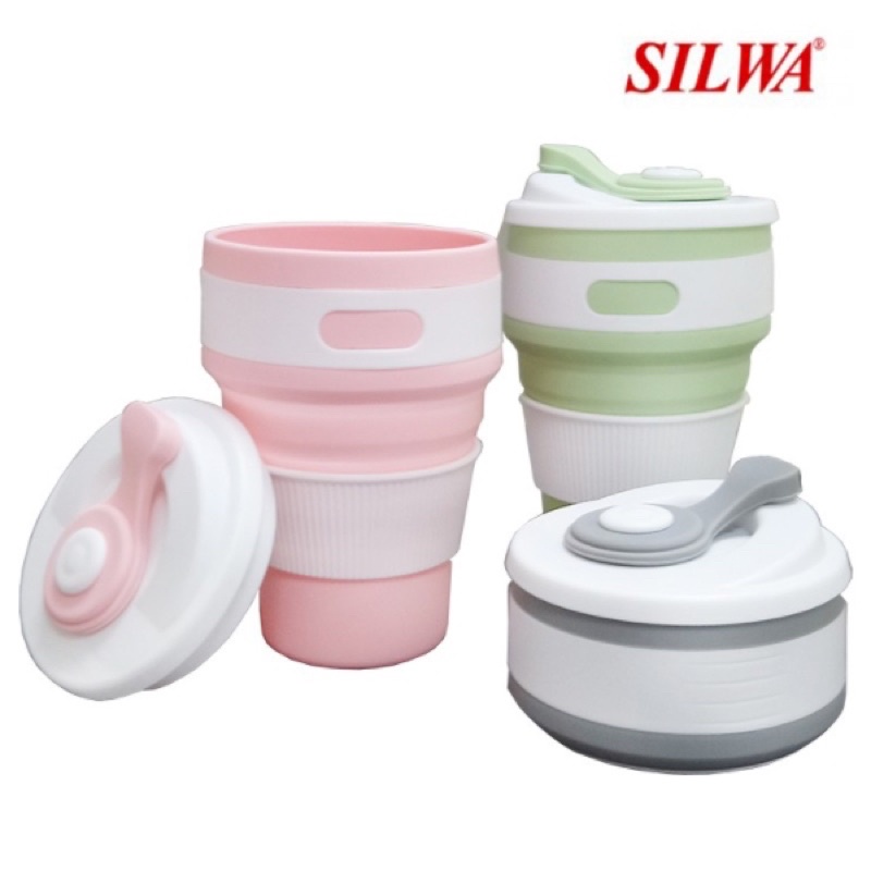 SILWA 西華旅行矽膠折疊杯（綠色款）