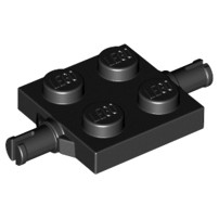 LEGO 樂高 4600 黑色 2x2 薄板 雙側輪軸片 6371406 Holder 460026 插梢 車
