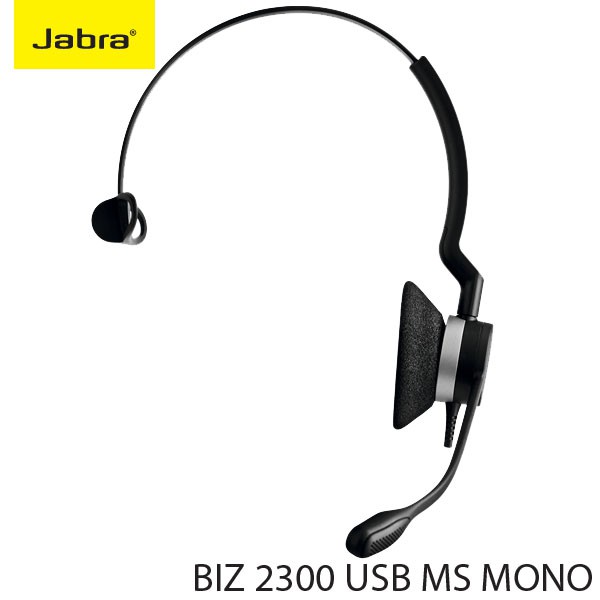 【3CTOWN】含稅 Jabra BIZ 2300 USB MS MONO 頭戴式耳機麥克風 單耳(微軟SKYPE)