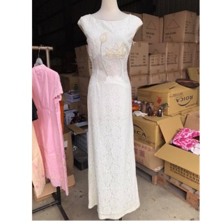 梵築 中國風傳統文化 刺繡全蕾絲透膚露背旗袍服飾 洋裝 禮服 送禮 演戲.主題派對、活動 全新二手旗袍 一折起