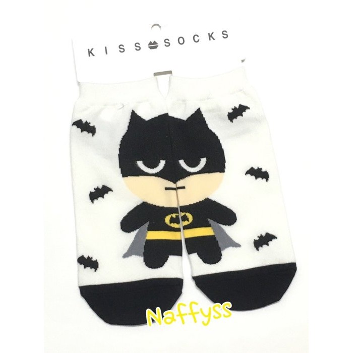 Naffyss✿ 韓國正品 正義的化身Q版蝙蝠俠蜘蛛人美國隊長超人個性披風面具造型成人女襪子