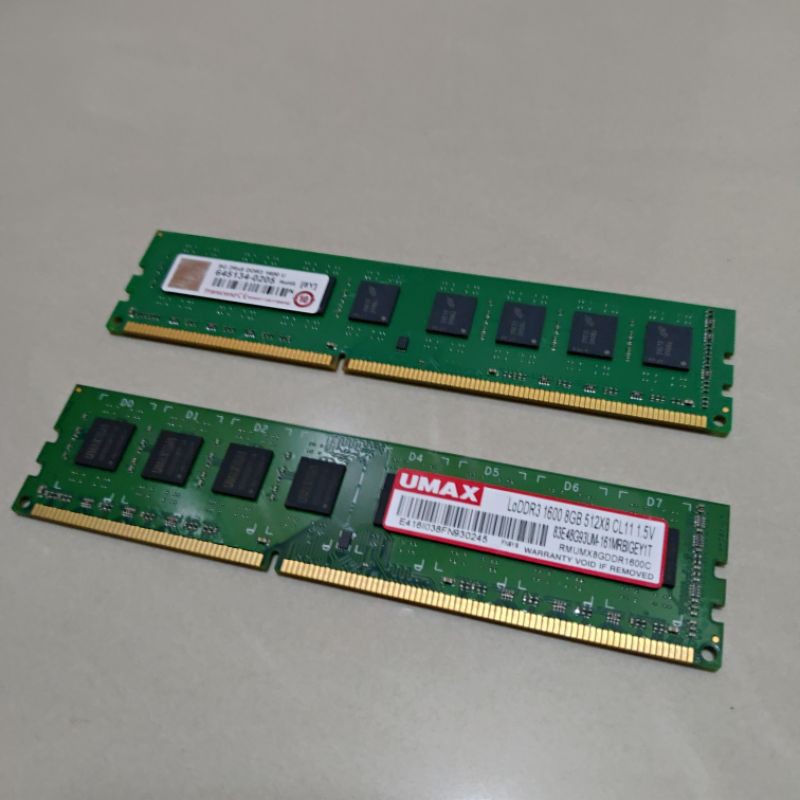 ［二手］桌上型記憶體 DDR3 8g 1600 2條500