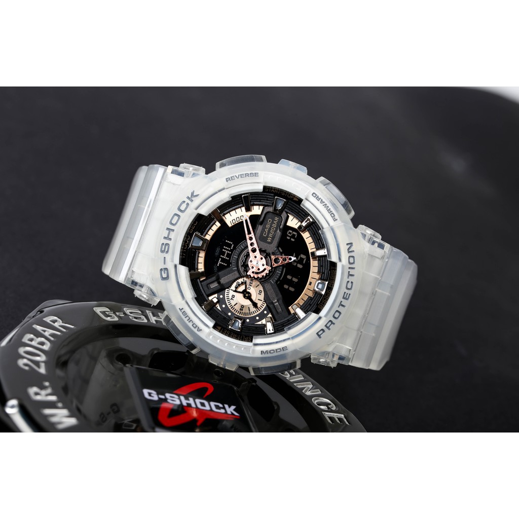 卡西歐casio G Shock Ga 110系列卡西歐手錶防水運動電子錶透明金款運動潛水手錶 蝦皮購物