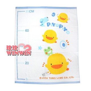 玟玟 黃色小鴨GT-81623身高圖兩用毛巾(毛巾大浴巾)身高圖設計，伴隨寶寶成長 台灣製造