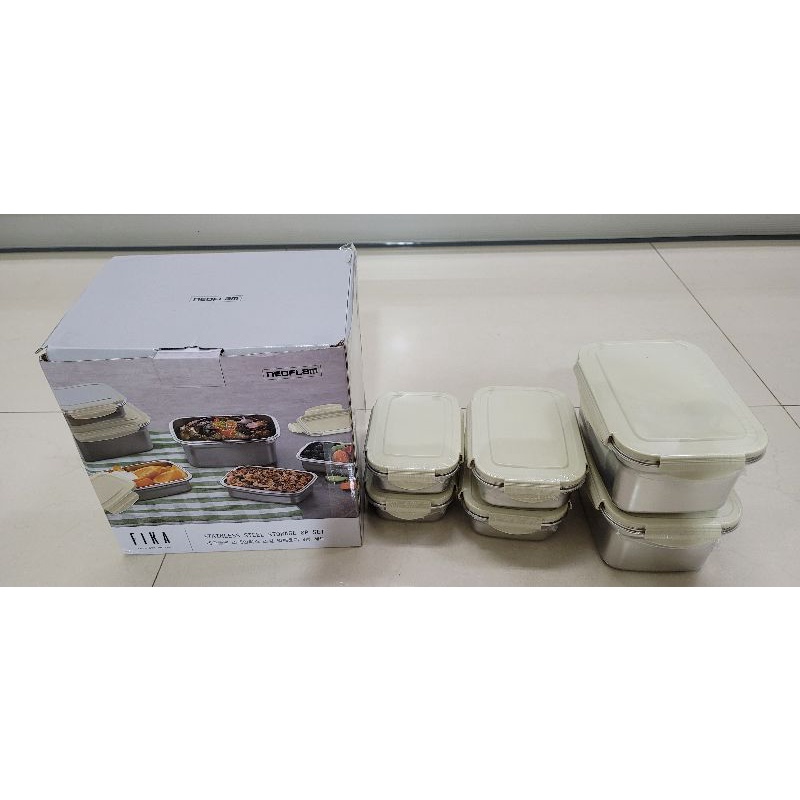 全新韓國品牌 NEOFLAM 不鏽鋼抗菌長型保鮮盒 SUS304 FIKA限定款