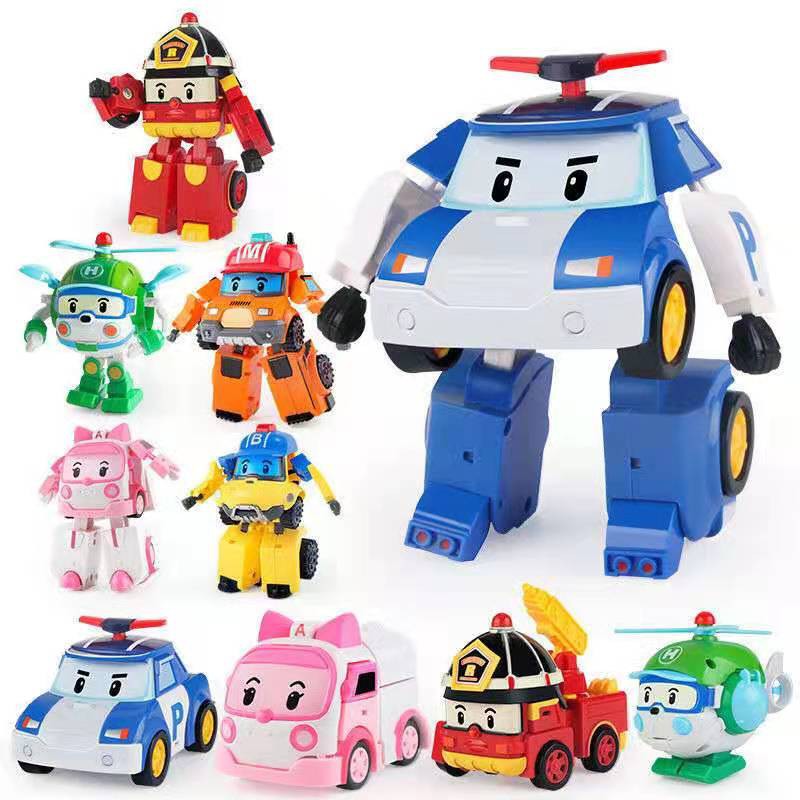 韓版波力 Poli救難小英雄 波利變型機器人 變型車 兒童玩具 安寶 赫利 羅伊 禮盒裝