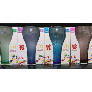 麥當勞可口可樂玻璃杯 350毫升曲線杯 紀念杯 易開罐造型玻璃杯