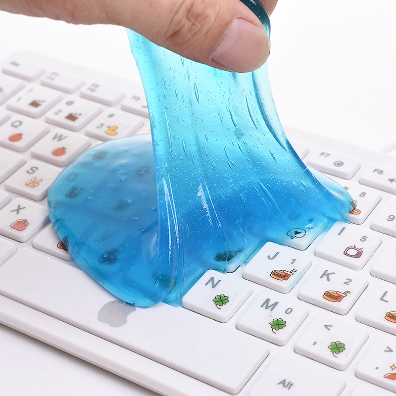 桌面電腦鍵盤清潔泥 清潔軟膠汽車數位清洗清理工具去塵膠除塵貼