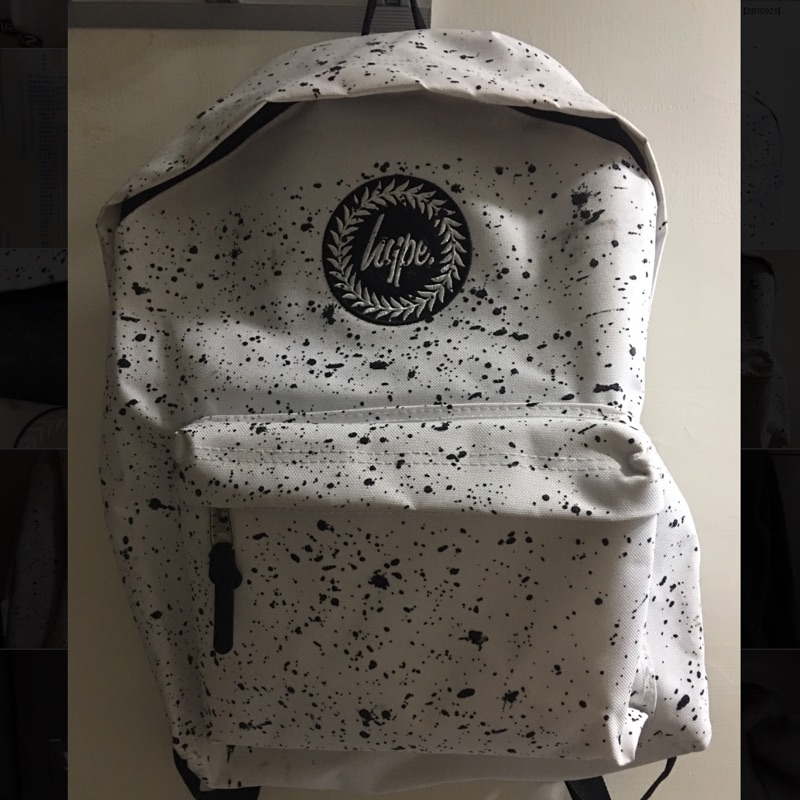 HYPE SPECKLE BACKPACK 白底黑漆 潑漆 黑 白 後背包 書包 旅行包