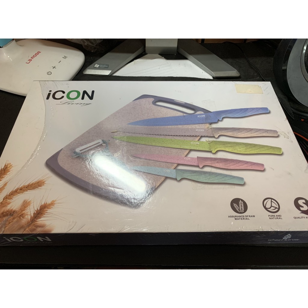 icon living全新 刀具 馬卡龍不沾刀具組