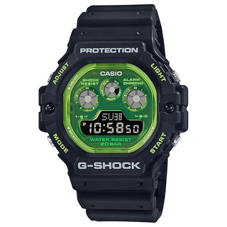 【CASIO】G-SHOCK 街頭搖滾 螢光綠面盤 數位運動錶 DW-5900TS-1 臺灣卡西歐公司貨