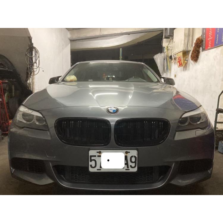 寶馬 BMW F10 F11雙槓亮黑水箱護罩 520水箱罩 528亮黑中網 535水箱罩 M5水箱護罩