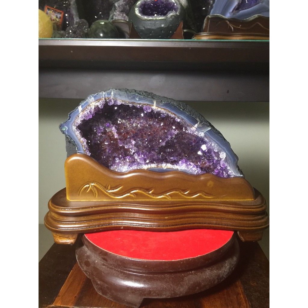 晶洞 烏拉圭 紫晶洞 鈦晶洞 水型 2.5 公斤 門檔花 水晶花 開運小物 巴西 辦公桌 避邪  招財 天然 紫水晶