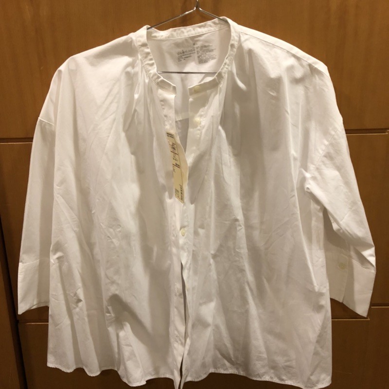 muji 無印良品 白襯衫 七分袖套衫