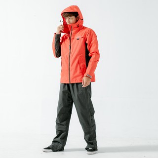 BrightDay Aero9項專利透氣兩件式風雨衣 橘紅 隱藏式雨鞋套 雨衣 A9《比帽王》