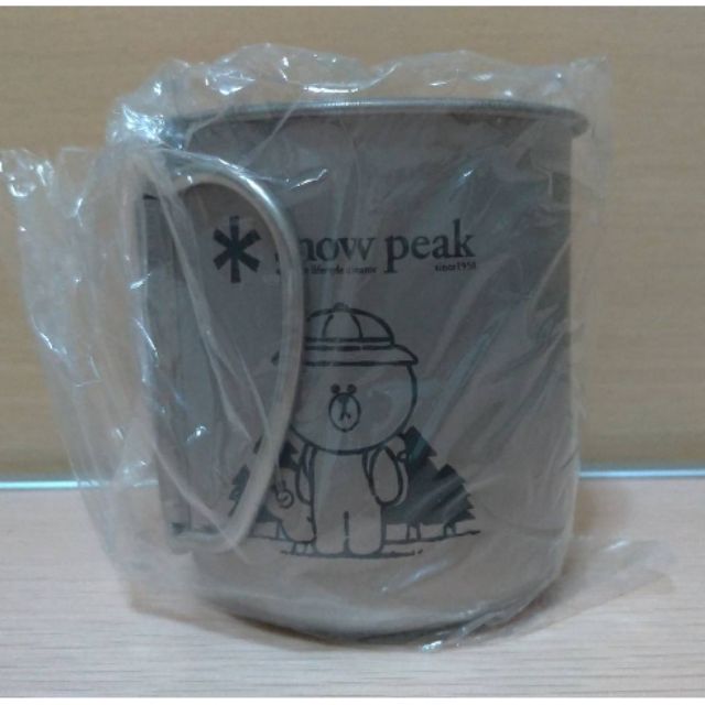 Snow peak 熊大聯名款單層鈦杯/鈦碗