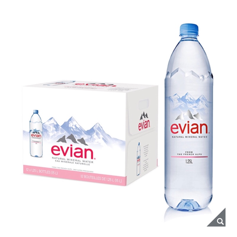 免運好市多 Evian 天然礦泉水 1250毫升 X 12瓶