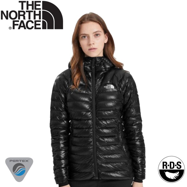 【The North Face 女 Summit Perex 連帽羽絨外套《黑》】3SPS/羽絨衣/保暖外套/悠遊山水