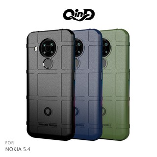 QinD NOKIA 5.4 戰術護盾保護套 手機殼 保護殼 TPU 鏡頭加高