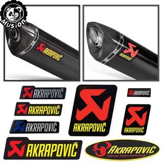 山葉 KAWASAKI HONDA SUZUKI Akrapovic 排氣貼紙耐熱 3D 鋁材料貼花防水摩托車消音器貼紙