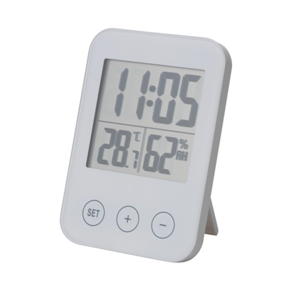[IKEA代購]SLATTIS 電子鐘 鐘 溼度計 溫度計 立鐘 掛鐘 時鐘 白色