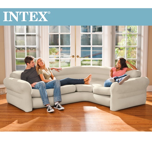 【INTEX】超大充氣L型沙發椅 15030140(68575) 充氣沙發 懶人椅 懶骨頭 沙發
