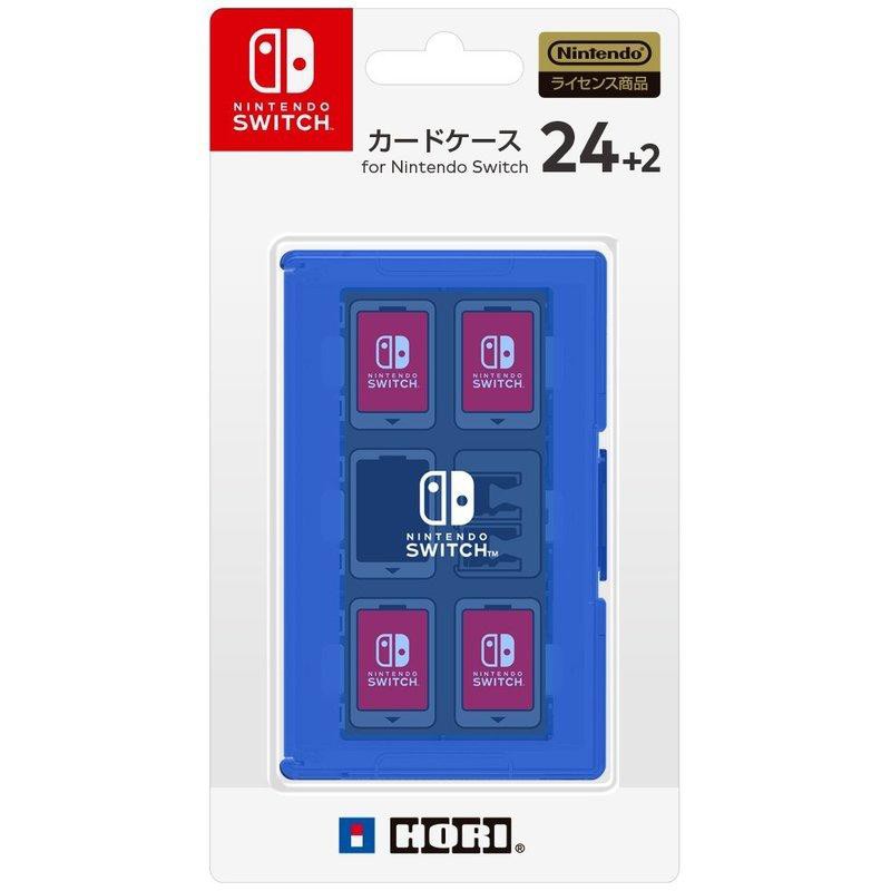 【勁多野2館】HORI Switch 24+2枚 卡匣盒 卡帶盒 卡夾盒 遊戲收納盒 藍色  Switch周邊