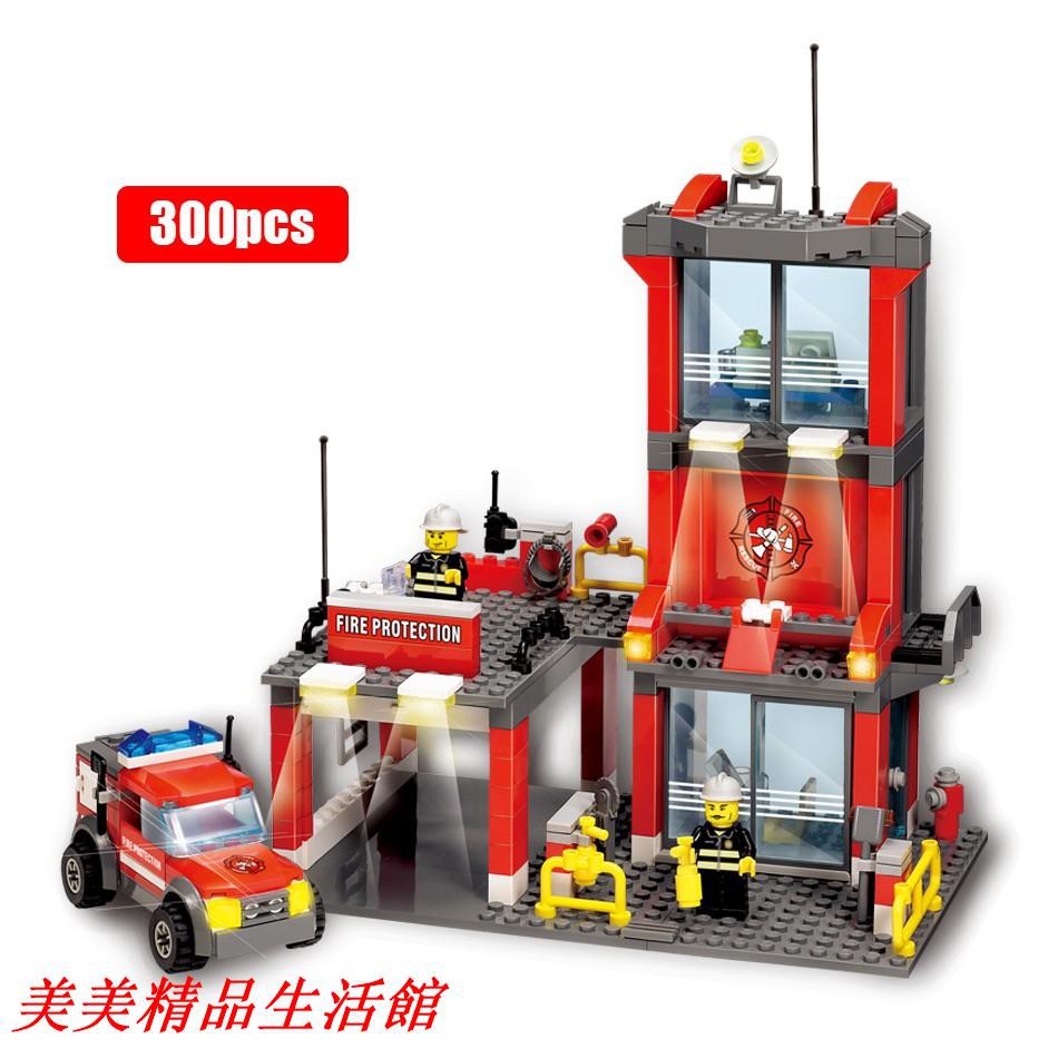 積木現貨消防系列ky8052 消防車412pcs 兼容lego 通用積木兒童益智diy玩具 美美精品生活館 蝦皮購物