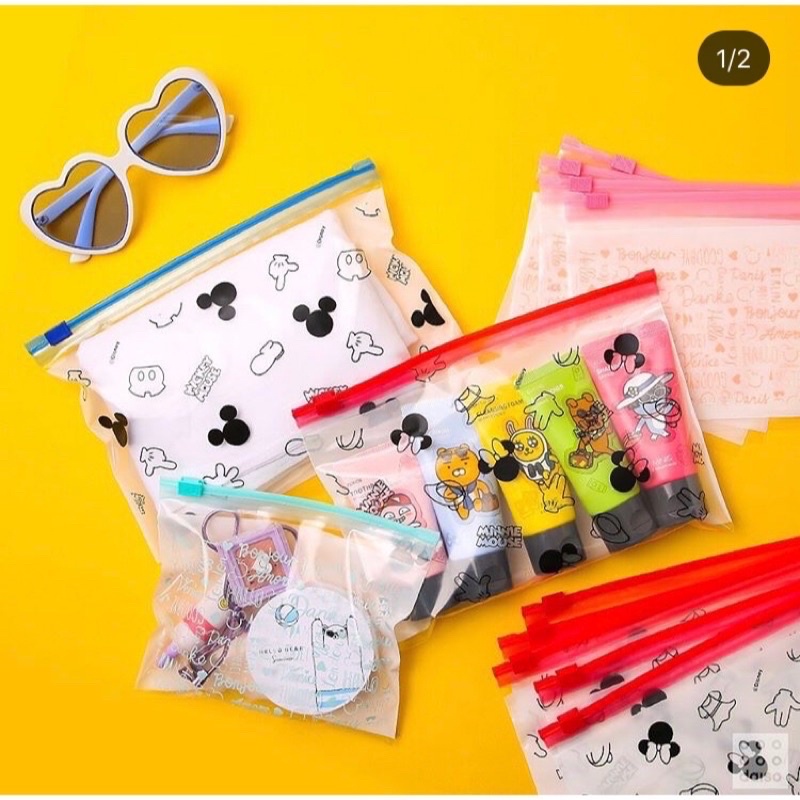 《現貨》日本 迪士尼 三麗鷗 美樂蒂 空運 正版授權 米奇 米妮 夾鏈袋 收納袋 口罩 收納 透明袋 韓國