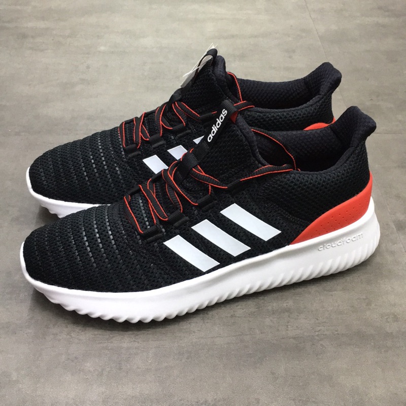 《TNT》ADIDAS CLOUDFOAM ULTIMATE 男 襪套 休閒 記憶鞋墊 慢跑鞋 黑白紅 DB0886