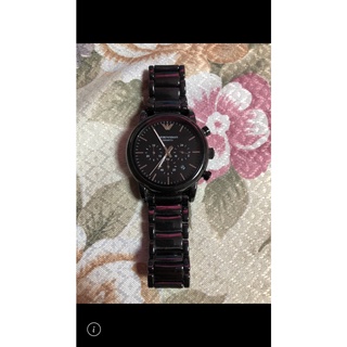 二手Emporio Armani AR1507 Classic 陶瓷三眼計時腕錶