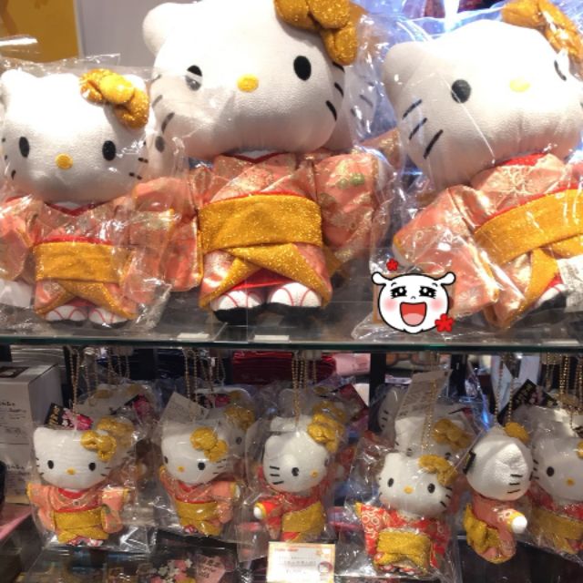 現貨 日本帶回 三麗鷗 大阪城 限定 Hello kitty 和服娃娃 玩偶 吊飾