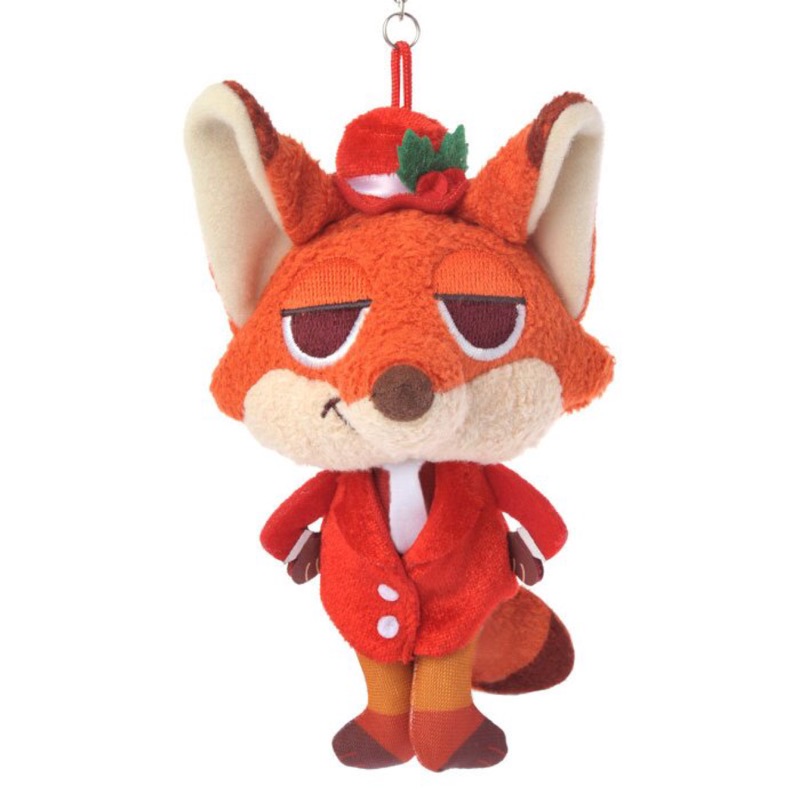 《朋友禮品》日本 迪士尼專賣店 動物方城市 胡尼克 狐狸 聖誕節 絨毛玩偶 胸針吊飾 掛飾 鑰匙圈 娃娃