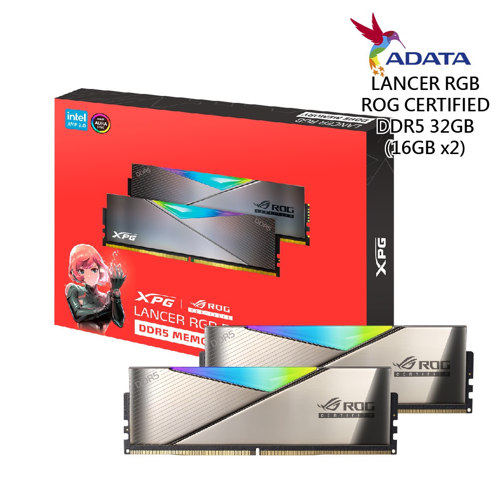 ROG聯名款 威剛 XPG Lancer DDR5 6600 32GB(16Gx2) RGB 超頻記憶體 現貨 廠商直送