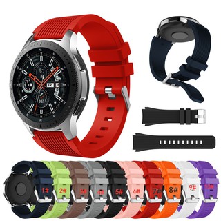 批發價 22MM 這用於華米Amazfit1/2代智能手錶、三星S3錶帶 運動豎紋矽膠錶帶 個性多彩替換腕帶 玻璃貼