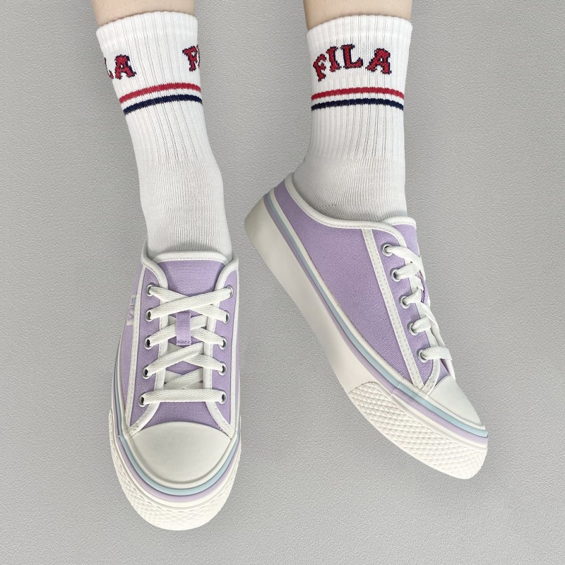 【CHII】韓國 FILA SCANLINE MULE 掃描線條 穆勒鞋 紫色