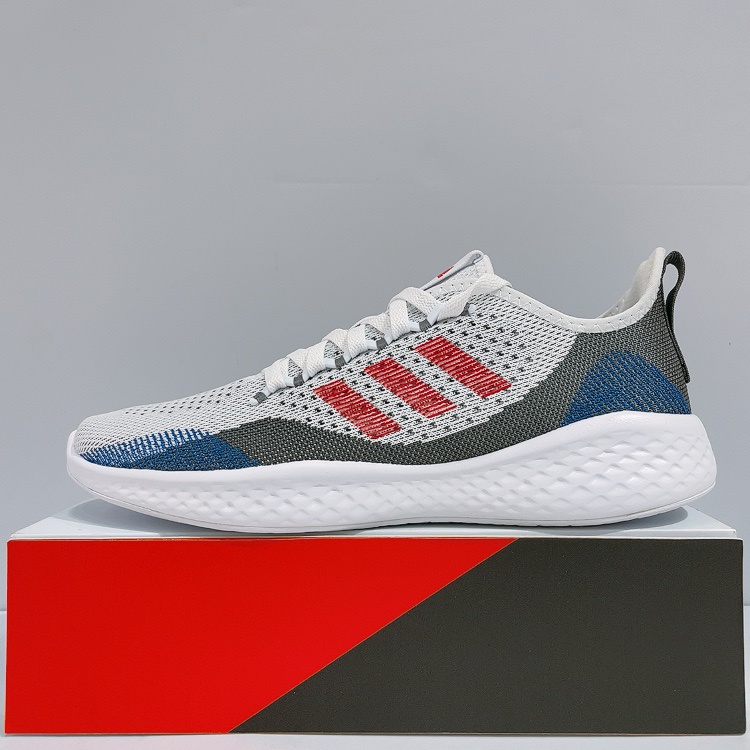 adidas FLUIDFLOW 2.0 男生 白色 舒適 透氣 輕量 緩震 運動 慢跑鞋 GW4013