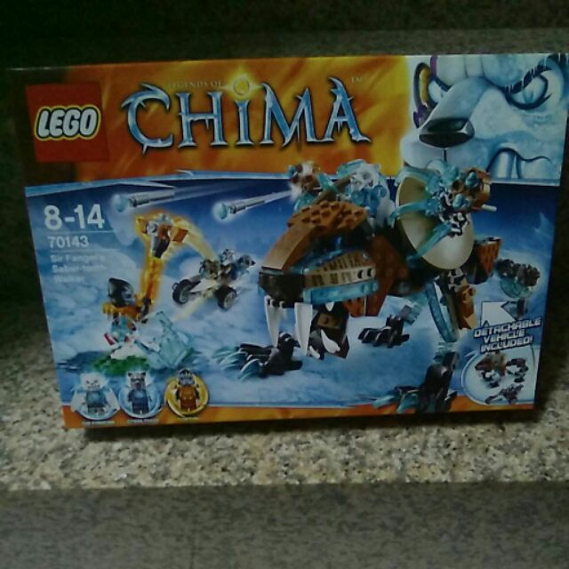 LEGO 樂高 CHIMA系列 神獸傳奇系列 LEGO 70143 寒冰虎帥Sir Fangar的劍齒步行獸