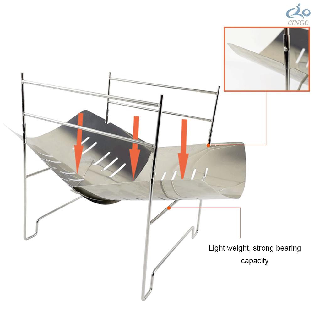 超輕折疊收納焚火台便攜野營不銹鋼燒烤爐架焚火爐柴火爐type4 本體 三規格叉 烤網 底盤 日英說明書 蝦皮購物
