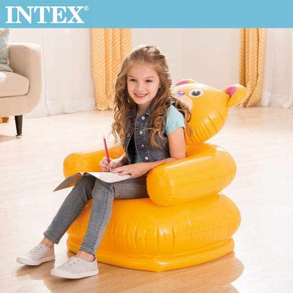 【INTEX】可愛動物兒童充氣椅-小熊/老虎 15030161/62 (68556) 沙發