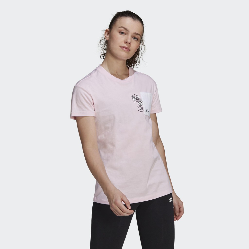 Adidas DISNEY 女款粉色米妮短袖上衣-NO.GS0246