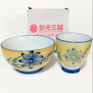 和風彩繪陶瓷茶杯碗組