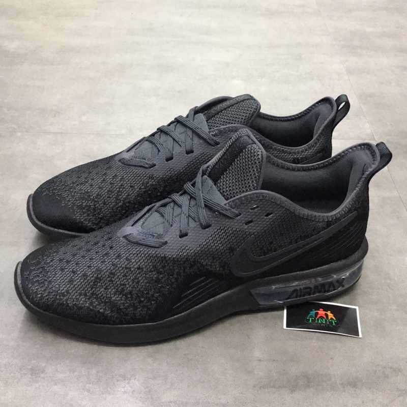 《TNT》NIKE AIR MAX SEQUENT 4 男 氣墊 避震 健身 訓練 慢跑鞋 黑灰 AO4485002